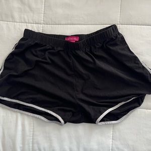 black and white cotton shorts